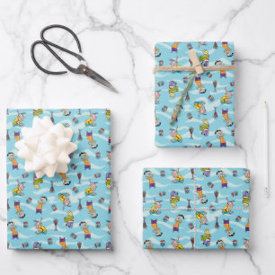 Ed, Edd, n Eddy Pattern Wrapping Paper Sheet