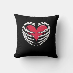 Ed Heart In Skeletal Hands Classic Cushion