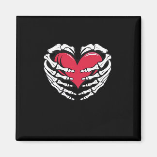 Ed Heart In Skeletal Hands Classic Magnet