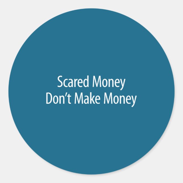 Ed Money Don't Make Money -  Classic Round Sticker (Front)