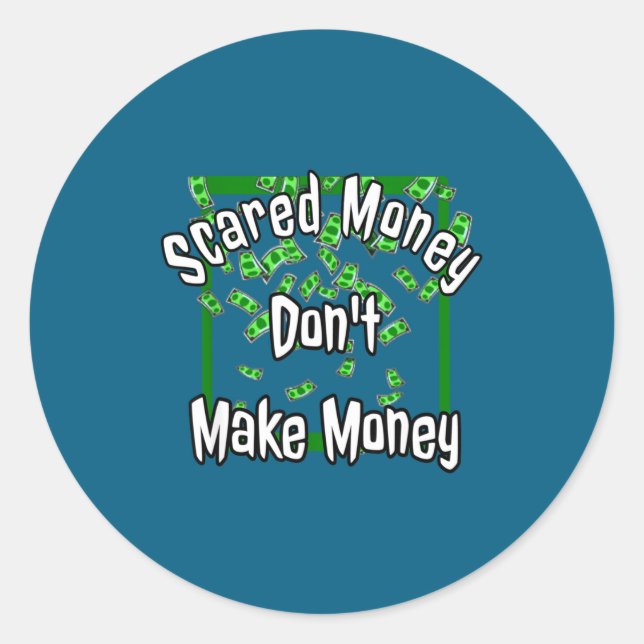 Ed Money Don't Make Money Stock Market Traders Gif Classic Round Sticker (Front)