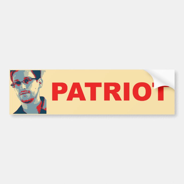 Ed Snowden Patriot Bumper Sticker (Front)