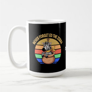 Ed The Zebra Captured Retro Stripes Funny Design Coffee Mug