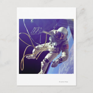 Ed White First American Spacewalker Photograph Postcard