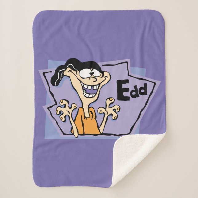 Edd Character Graphic Sherpa Blanket (Front)