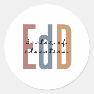 EdD Doctor Of Education Graduation Classic Round Sticker