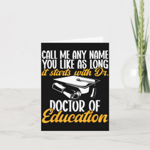 Edd doctorate graduation doctor of education card