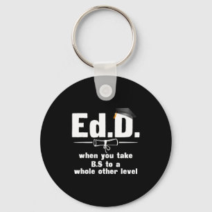 Edd gift funny apparel doctorate of education key ring