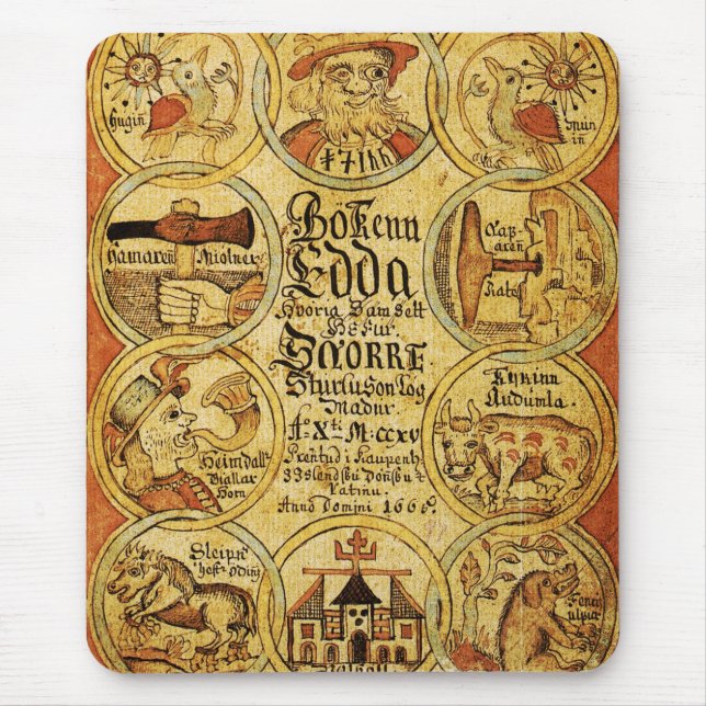 Edda Norse Mythology Mouse Pad (Front)