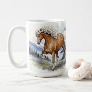 Edda Silver bay Icelandic Horse in the Mountains Coffee Mug