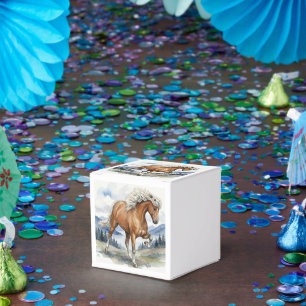 Edda Silver bay Icelandic Horse in the Mountains Favour Box