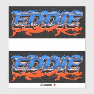 Eddie First Name Graffiti Sticker