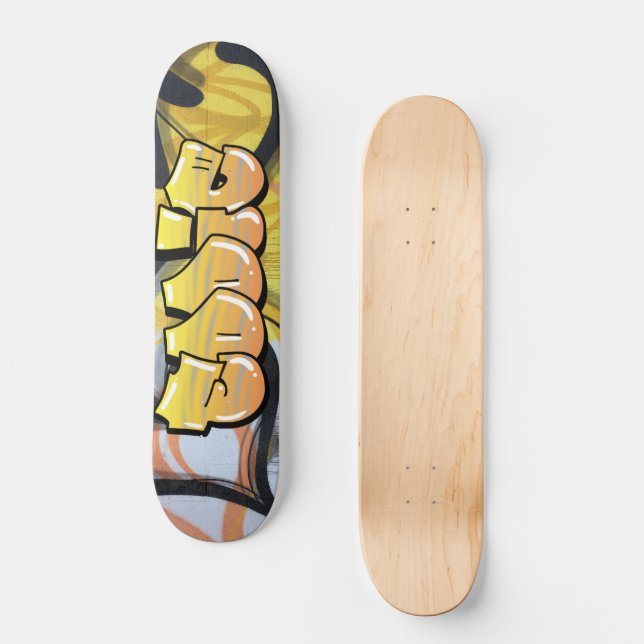 Eddie Graffiti Custom Personalised Skateboard (Front)