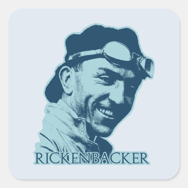 Eddie Rickenbacker - 2 Square Sticker (Front)