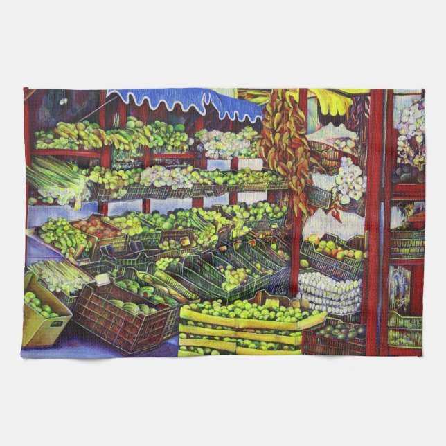 Eddie's Market Tea Towel (Horizontal)