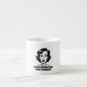 Edelboutique außen, innen Flohmarkt-Charakter Espresso Cup