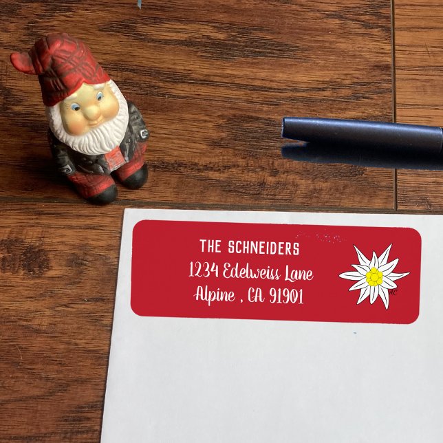 Edelweiss | Alpine Flower Return Address Labels (Creator Uploaded)