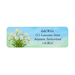 Edelweiss Alpine Flowers Labels