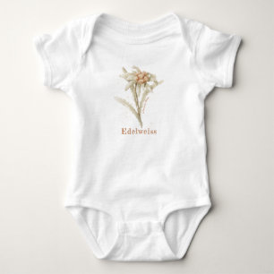 Edelweiss Baby Vintage Floral Watercolor Bodysuit