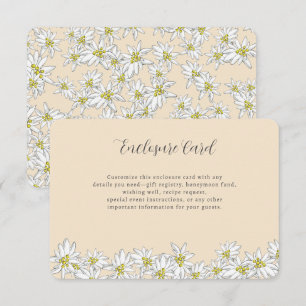 Edelweiss Champagne Bridal Shower Wildflower Enclosure Card