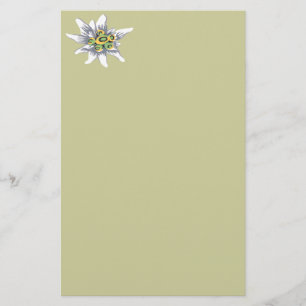 Edelweiss flower stationery