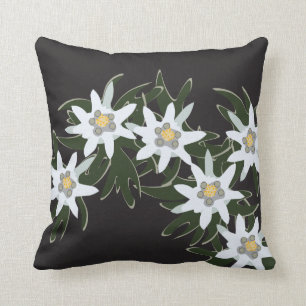 Edelweiss flowers cushion