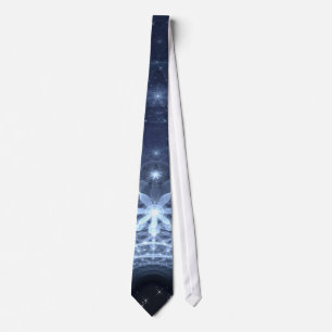 Edelweiss Flowers Fractal Art Tie