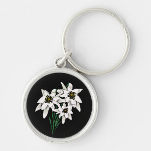 Edelweiss Flowers Key Ring