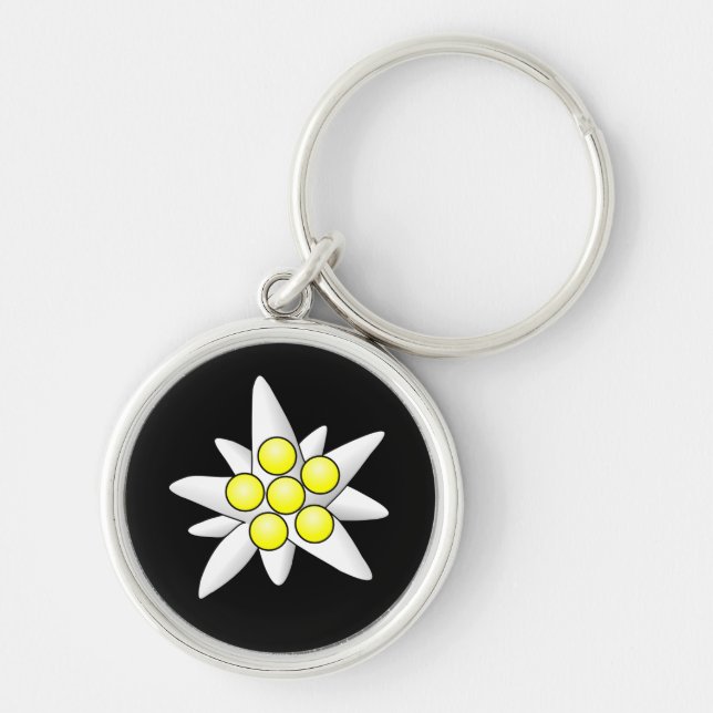 Edelweiss Flowers Key Ring (Front)