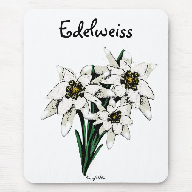 Edelweiss Flowers Mouse Pad (Front)