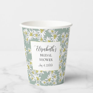 Edelweiss Hand-Illustrated Personalised Watercolor Paper Cups