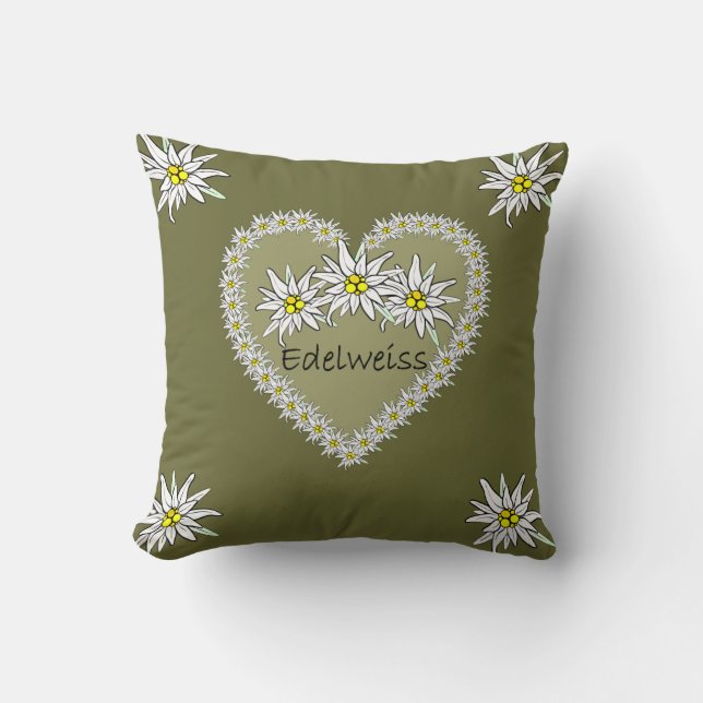 Edelweiss Heart American MoJo Pillow (Front)