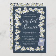 Edelweiss Navy Blue Wildflower Bridal Shower