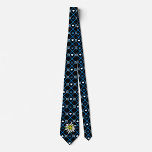 Edelweiss on black tie