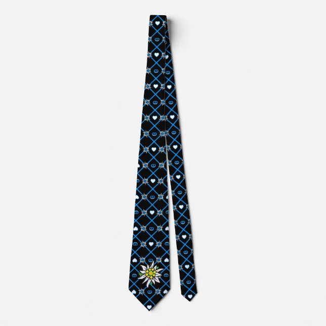 Edelweiss on black tie (Front)