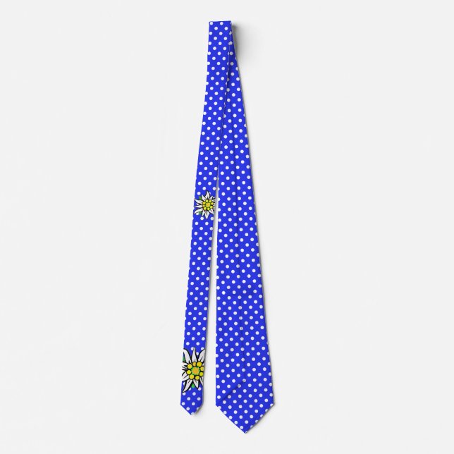 Edelweiss on blue tie (Back)