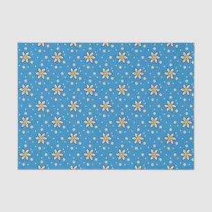 Edelweiss on Blue Tissue Paper