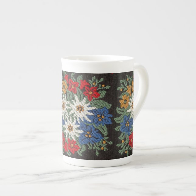 Edelweiss Swiss Alpine Flower Bone China Mug (Front Right)