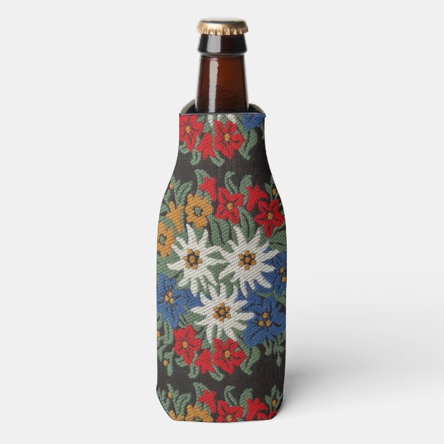 Edelweiss Swiss Alpine Flower Bottle Cooler (Bottle Front)