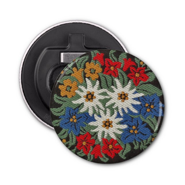 Edelweiss Swiss Alpine Flower Bottle Opener (Front)