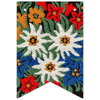 Edelweiss Swiss Alpine Flower Bunting