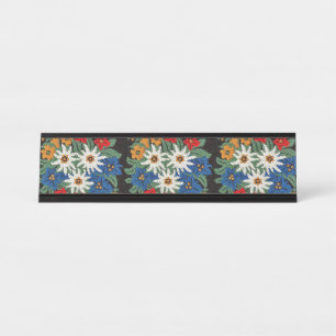 Edelweiss Swiss Alpine Flower Desk Name Plate