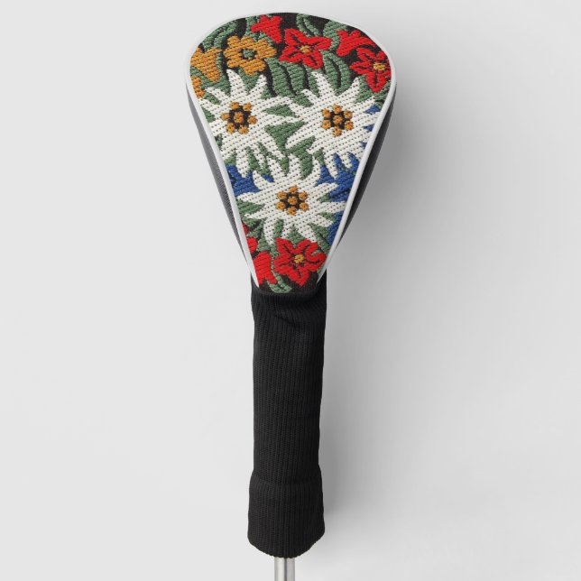 Edelweiss Swiss Alpine Flower Golf Head Cover (Front)