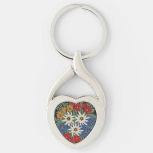 Edelweiss Swiss Alpine Flower Key Ring