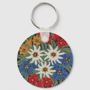 Edelweiss Swiss Alpine Flower Key Ring