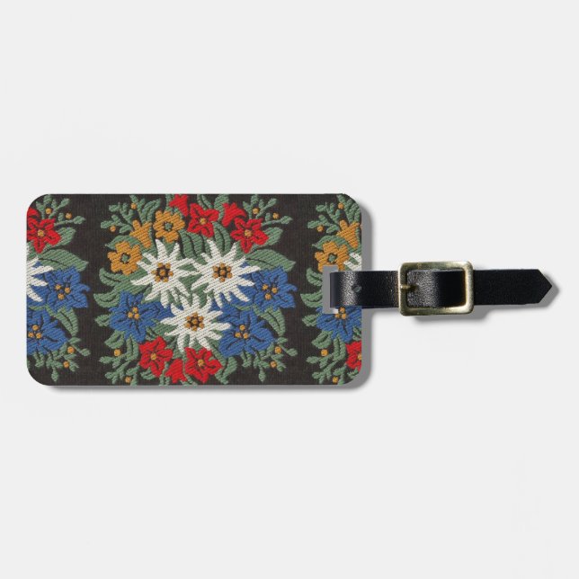 Edelweiss Swiss Alpine Flower Luggage Tag (Front Horizontal)
