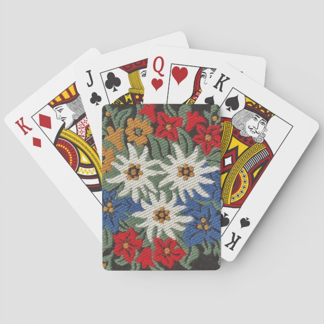 Edelweiss Swiss Alpine Flower Playing Cards (Back)
