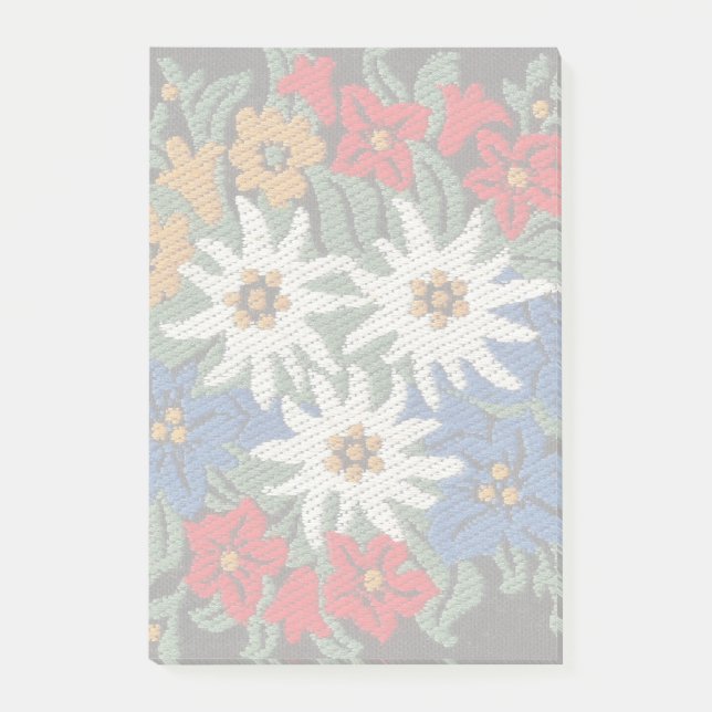 Edelweiss Swiss Alpine Flower Post-it Notes (Front)
