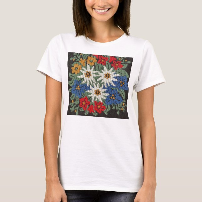 Edelweiss Swiss Alpine Flower T-Shirt (Front)