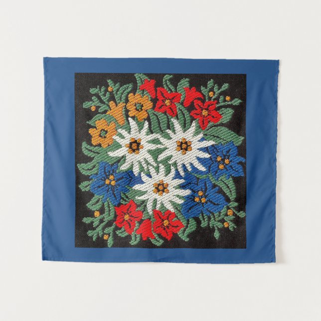 Edelweiss Swiss Alpine Flower Tapestry (Front (Horizontal))